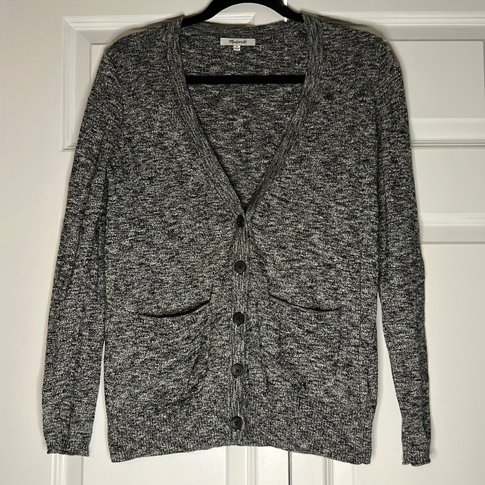 Madewell Gray Button Down Cardigan